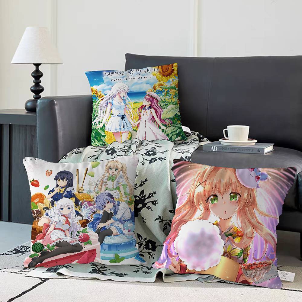 Anime S-Summer Pockets Personalized Picture Text Home Decorative Pillows Household Gifts 45x45cm