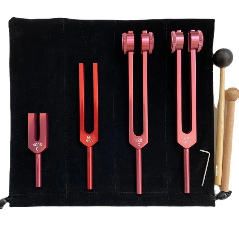 Colorful Tuning Fork Set Aluminum Tuning Forks Healing Therapeutic Musical Instrument Percussion
