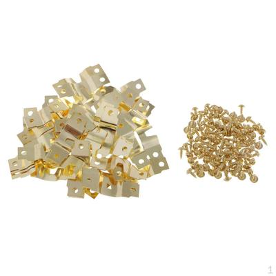 50-teiliges Foto-Aufhängehaken-Set, Bildhalter für - Gold