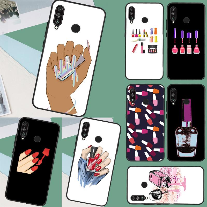 Nail Polish For Huawei Nova Y90 Y70 Y60 Y72 Y61 Y91 12s 12i 11i 7i 8i 9 10 SE P60 Pro P30 P40 Lite Case