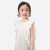 Xiaoyinman Girl's Casual Striped Fly-Sleeve Shirt