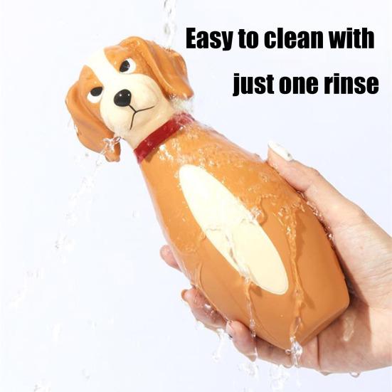 Latex Dog Chew Toy for Small Medium Large Dogs Bowling Shaped Interactive Squeaky Bite-Resistant Teething Toy for Stress Anxiety Relief