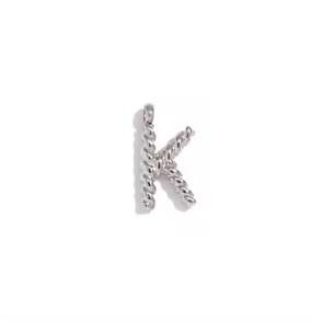 MamacitaSlay 316L Stainless Steel Mini Twisted 26 Initial Letters Charms DIY Necklace Bracelet Earrings Silver Color Accessories