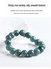 Blue Ice Jade Bracelet with A-Grade Natural Round Beads for Men and Women