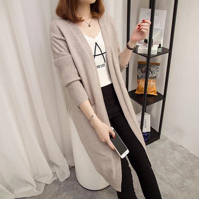 Suéter Tricotado Outono Inverno Mulheres Cardigã Longo Moda Coreana Cardigãs Femininos Manga Longa Casaco Jaqueta Feminina Roupa Exterior