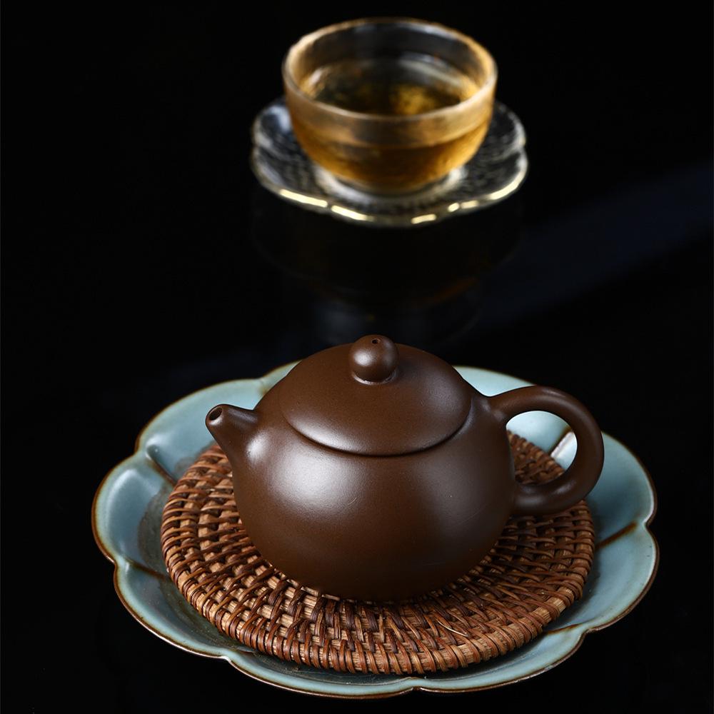 Handmade Yixing Zisha Purple Clay Xi Shi Teapot - Small Capacity Kung Fu Tea Brewing Set for Collectors and Households
