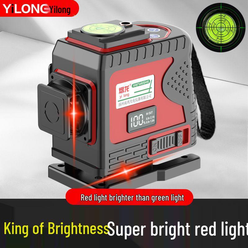 High-Precision Automatic Self-Leveling Infrared Laser Level with 12/16 Lines and Red/Green Light