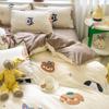 Dormitory Cartoon Printing Three-piece Set, Small Fresh Bed Sheet Quilt Cover, Skin-friendly Four-piece Set