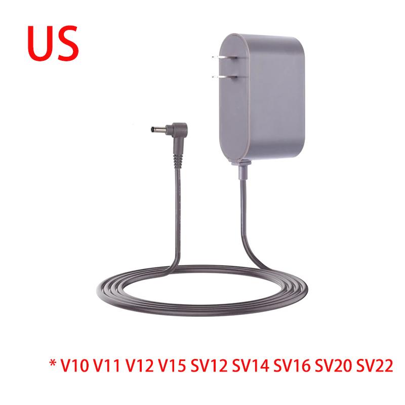 מטען לשואב אבק Dyson V10 V11 V15 SV12 SV15 V6 V7 V8 סדרת DC קו טעינה מתאם מתח לסוללה תקע אמריקאי אירופאי בריטי