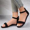 Chic Womens Flat Sandals Comfortable Open Toe Summer Shoes with Lightweight Rear Zipper Perfect for Stylish Casual Wear