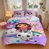 Fantasy Friends Adventure Print 3Pcs Bedding Setduvet Cover With 2 Bedropillowcase Home Birthday Gift