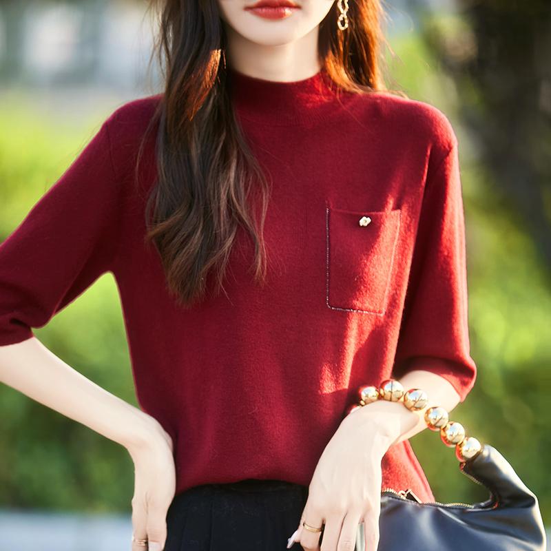 Women's Cashmere Vest Qinghe Cashmere 50% Wool 50% Silk Women's Autumn and Winter Cashmere Vest Soft and Warm