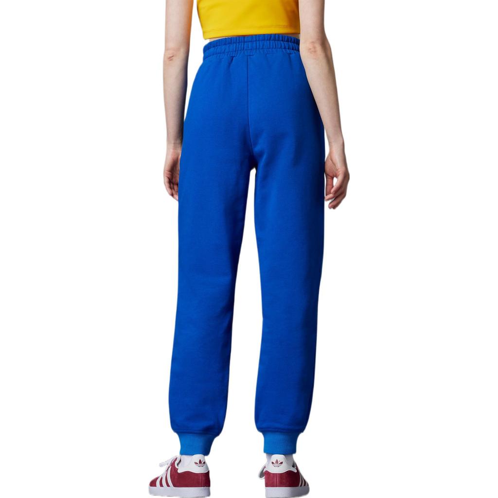 Adidas Originals FW22 Logo Print Elastic Waist Mid-Rise Cuffed Knit Joggers Women Joggers Blue IB2055