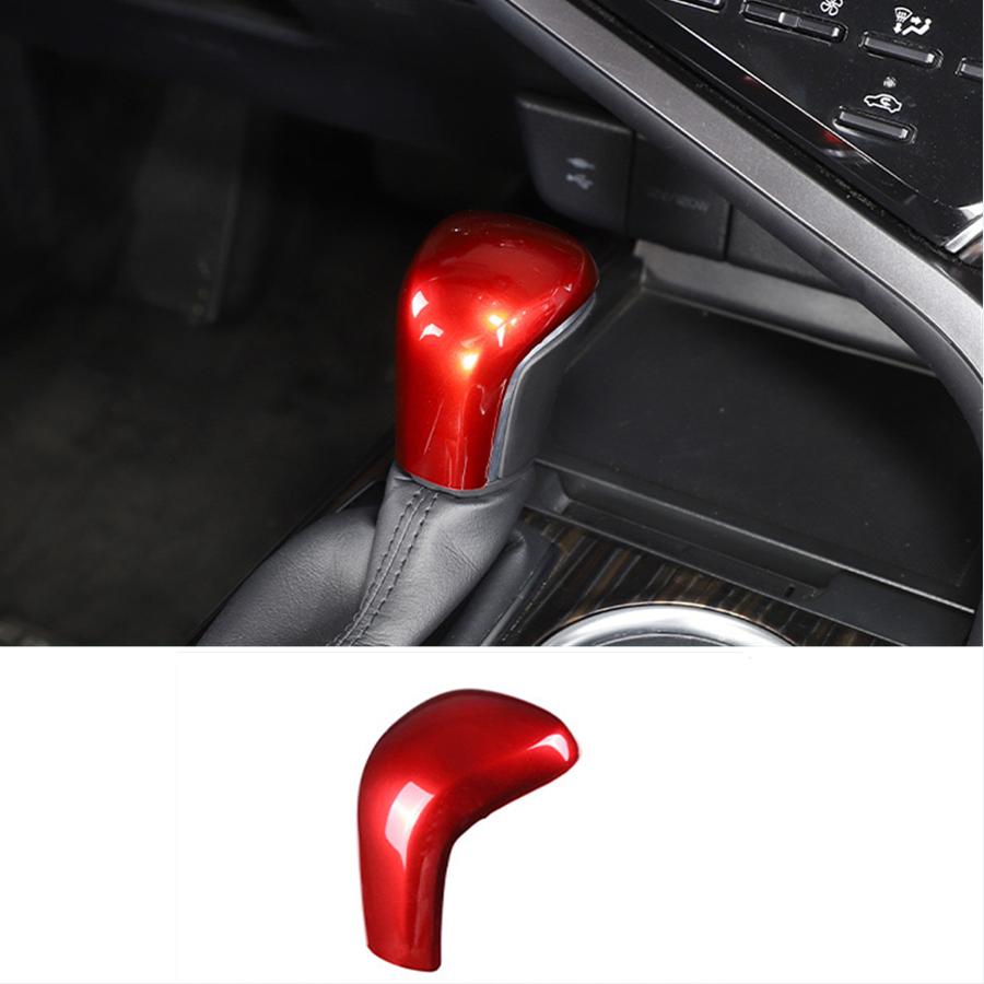 NEW 1PCS ABS Red Gear Shift Knob Cover Trim For Toyota Camry 2018-2024