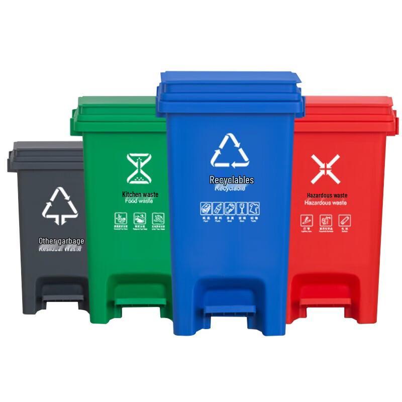 Haisidik HKW-190 Classified Foot Pedal Trash Can
