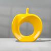 Apple-shaped Ceramic Object, 10 Colors Available, Modern Decor, Nordic Style, Art, Giftable (yellow)