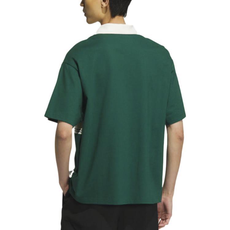 Adidas Pocket Sports Casual Short Sleeve Polo Men Tops Forest-Green IS4944