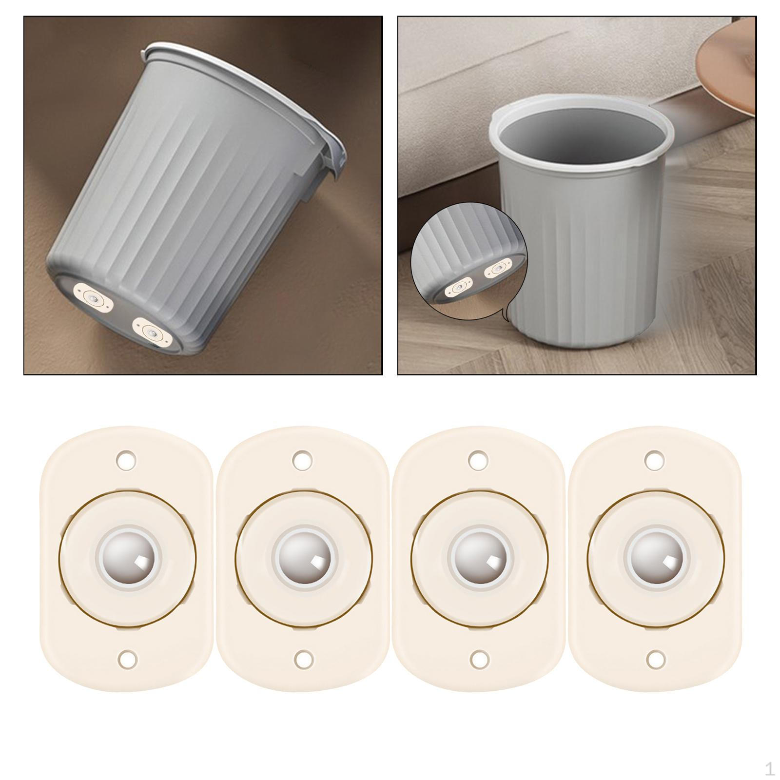 4 Caster Wheels, Paste Universal Pulleys, Mini Swivel Small Furniture Degree белый