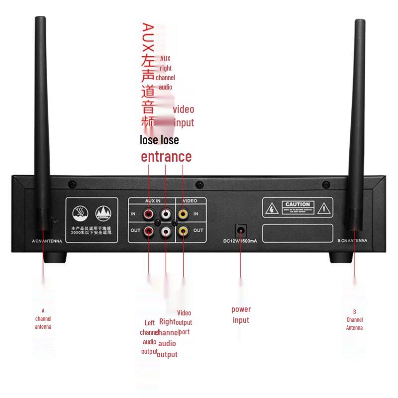 Lingsheng Wireless Bluetooth Power Amplifier with Wall Speakers CN Plug (adapter Included)