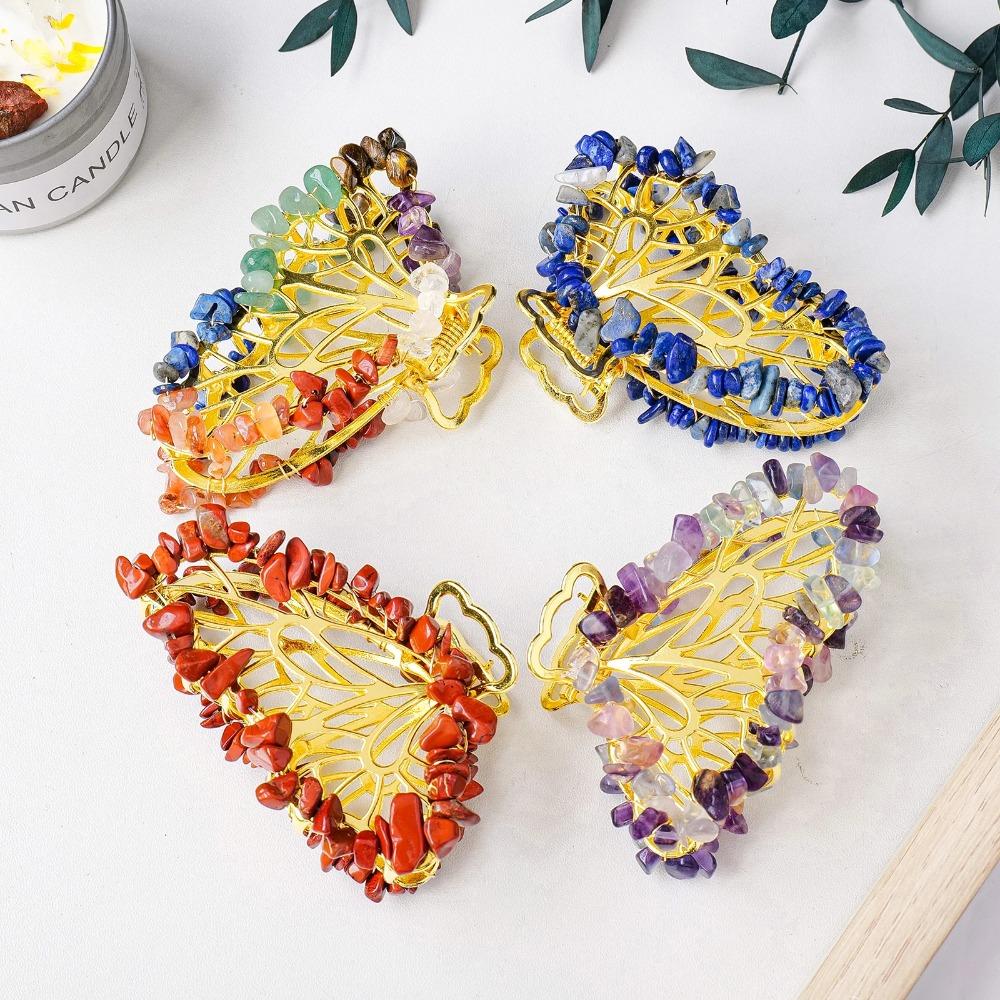 Crushed Stone Hair Clip Non-slip Butterfly Crystal Hairpin Elegant Hair Claw  Party
