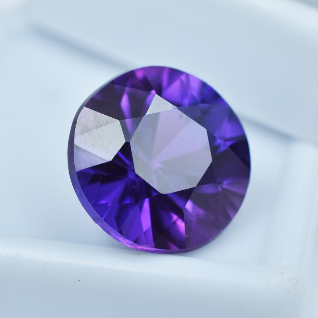 Natural Purple Tanzanite Loose Gemstone Round Cut 9.55 ct for Jewelry Making and Gem Collections