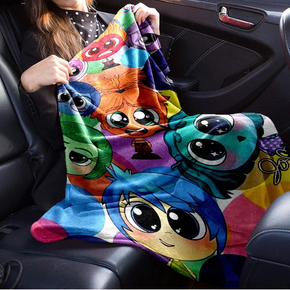 1pc flannel cartoon character pattern bed small throw blanket suitable for sofa blanket, birthday gift, home decoration, ation, warm bedroom
