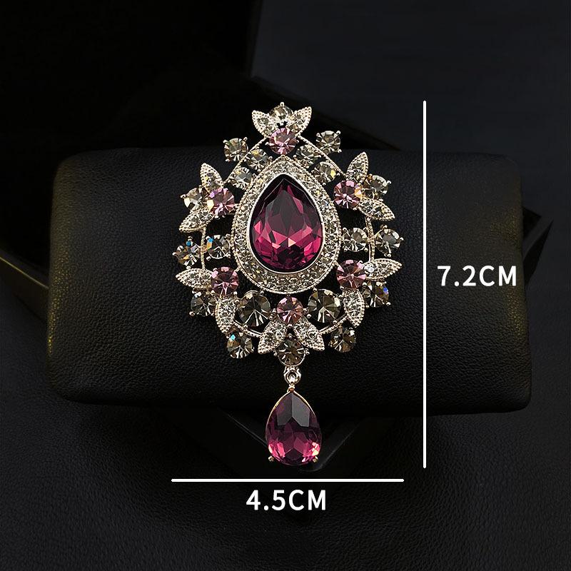 Fashion Vintage Baroque Brooches For Women Unisex Rhinestone Badge Pins Banquet Party Backpack Gifts Jewelry Accessories