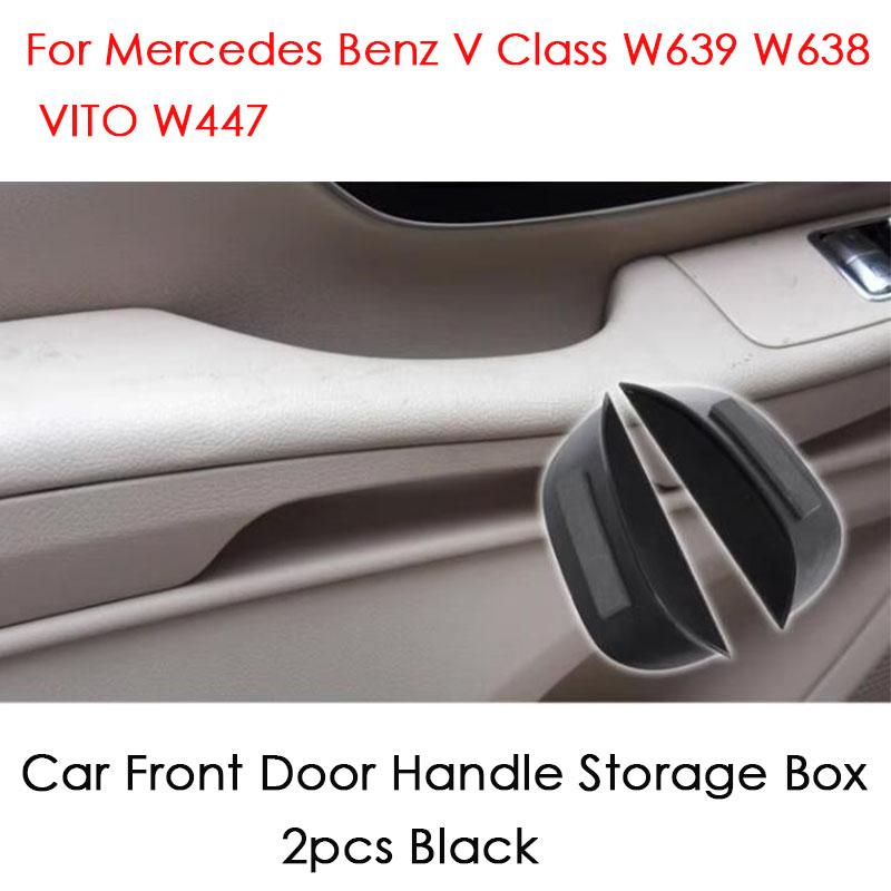 Для Mercedes Benz V-Class W639 W638 VITO W447 Автоаксессуары Дверная Внутренняя Ручка Подлокотник Ящик для Хранения Лоток Паллет Контейнер Front Door Box 2pcs
