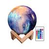Wholesale 3D Smart Kids Christmas Planet Rgb 16 Color Moon Shaped Touch Light Lamp Bed