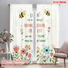 2pcs 2D Flat Printing Party Curtain Life Sunshine Freedom Flower Fabric Without Electricity 0 Perfect for Door Wall Yard