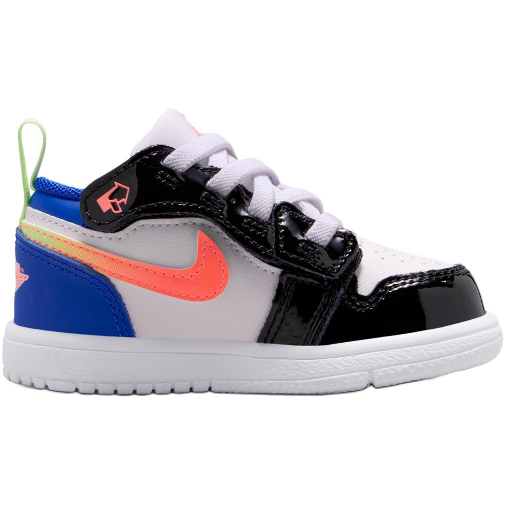 Jordan Air  1 Leather Comfortable Versatile Walker Shoes Baby sneaker White Black Blue II1251100