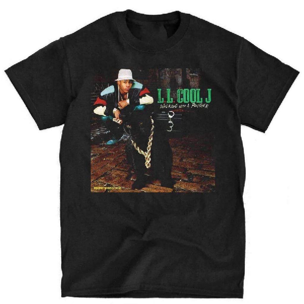 LL Cool J rapper Walking With A Panther hip hop T shirt black S 5Xl JJ3712