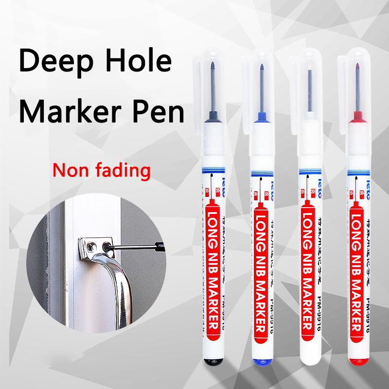 6Pcs/Set 20mm Long Nib Head Markers for Metal Perforating Pen, Waterproof, Bathroom, Woodworking Decoration, Multi-Purpose