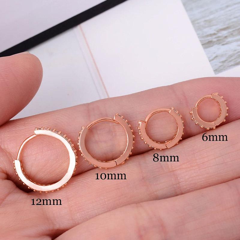 Cubic Zirconia Micro-Paved Copper Ear Cuffs & Hoops - Women's Stylish Earrings & Studs