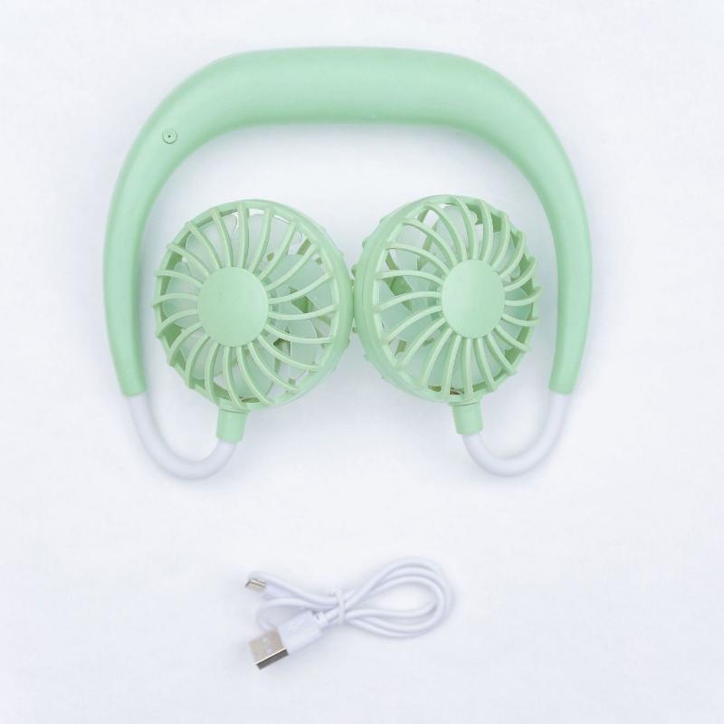 Fan USB Silent Small Electric Fan Suspended Cooling Neck Fan Rechargeable Silent Ventilator Hanging Neck Fan for Travel Outdoor Accessories