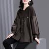 Splicing Hooded T-shirt for Women In Spring Autumn Oversized Loose Fit Small Shirt Fashionable Western-style Long Sleeved Top