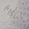 1 Piece 5D Retro Colorful Hand-painted Butterfly Nail Stickers Shell Light Butterfly Rhinestone Soft Relief Nail Art Stickers