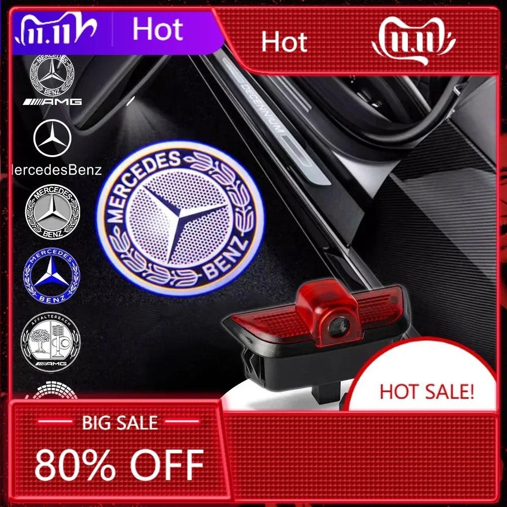 For Mercedes Benz 2Pcs Car Door Welcome Light LED Laser Projector Lamp For Mercedes Benz AMG C-Class 2008-2014 C260 C300 C200 C2