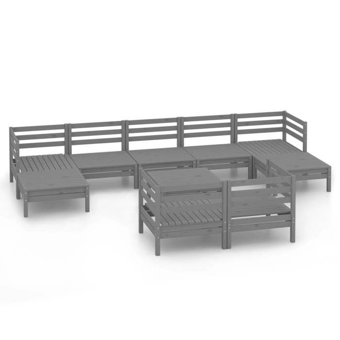 VidaXL Solid Pine Wood Garden Lounge Set 10 Pcs Patio Furniture Outdoor Furniture Garden Furniture Furniture of 3083381
