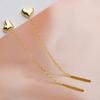 2021 Fashion Silver Color Heart Earrings for Women Long Tassel Dangle Earrings Dainty Party Jewelry Wholesale