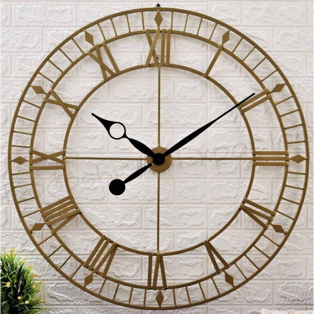 Clock Hand-Crafted Brass Extra Large Wall Clock/One Year Warranty / 9037-42, Analog, 5 Centimeters, 12 Inch