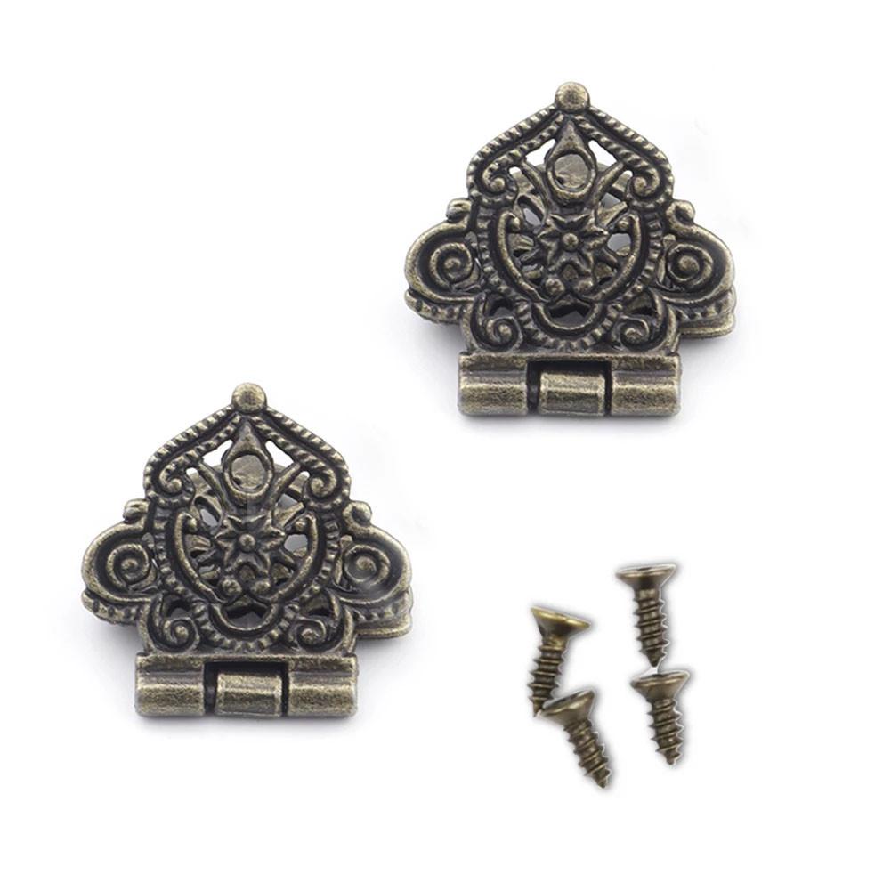 Authentic Vintage Decorative Hinges 10pcs Perfect for Wooden Box Cabinet Door