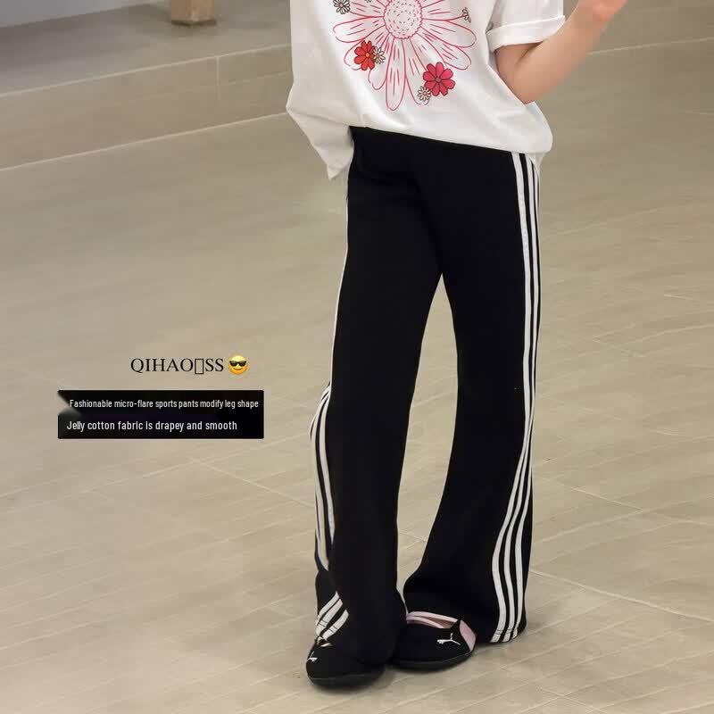 SEVEN BOBI Girls Jelly Cotton Flare Pants 140 cm чёрный