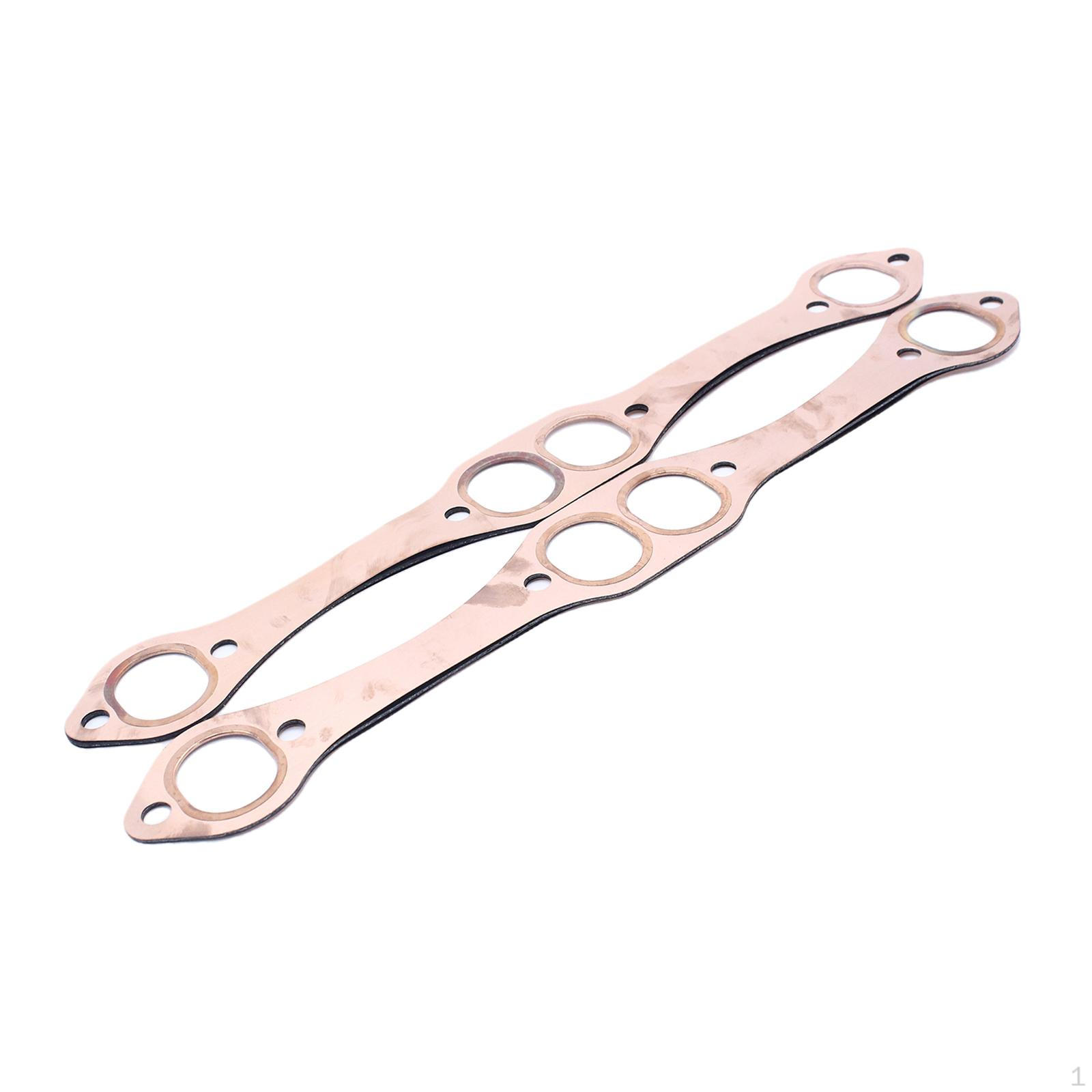 

2pcs SBC Oval Port Exhaust Gasket Seal for 327 305 350 383 Reusable