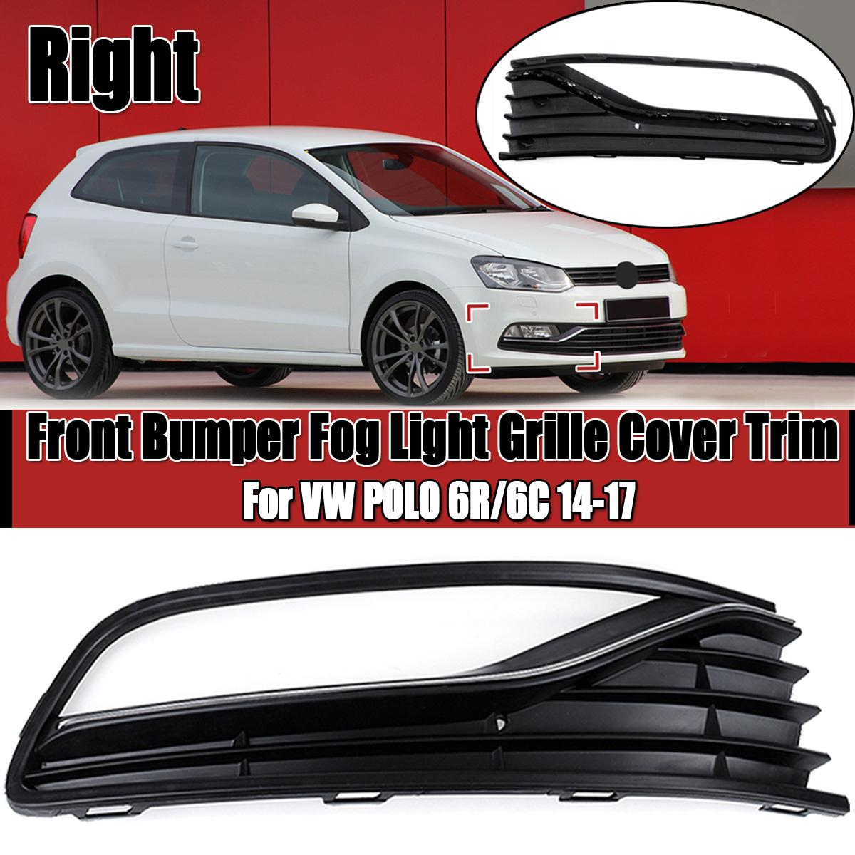 

1/2PCS Front Bumper Fog Light Grille Cover Trim Without Hole For VW For POLO 6R/6C 2014 2015 2016 2017 Right