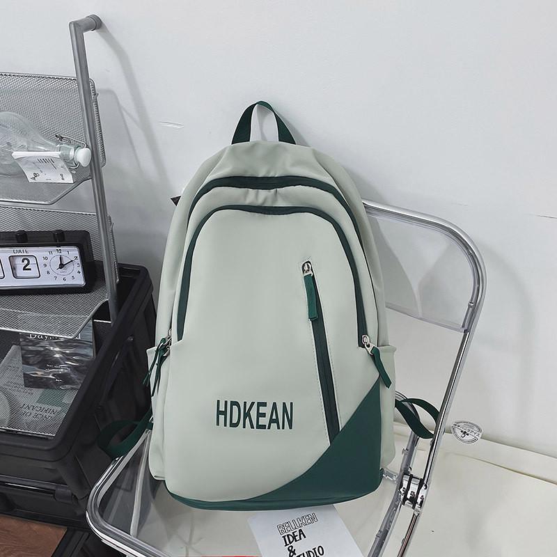 Color Fashionable Blocked Letter Printed Large Capacity Backpack Student