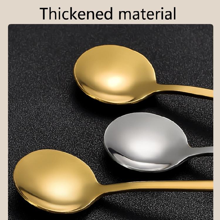 Stainless Steel Coffee Spoon Round for Head Spoon Korean Style Vintage Teaspoons