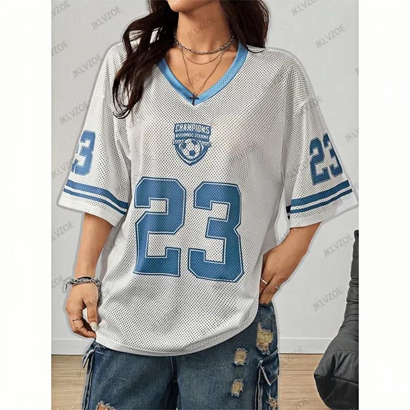 AVOZAL T-shirt Surdimensionné Pour Femme - Style Vintage - Col Rond