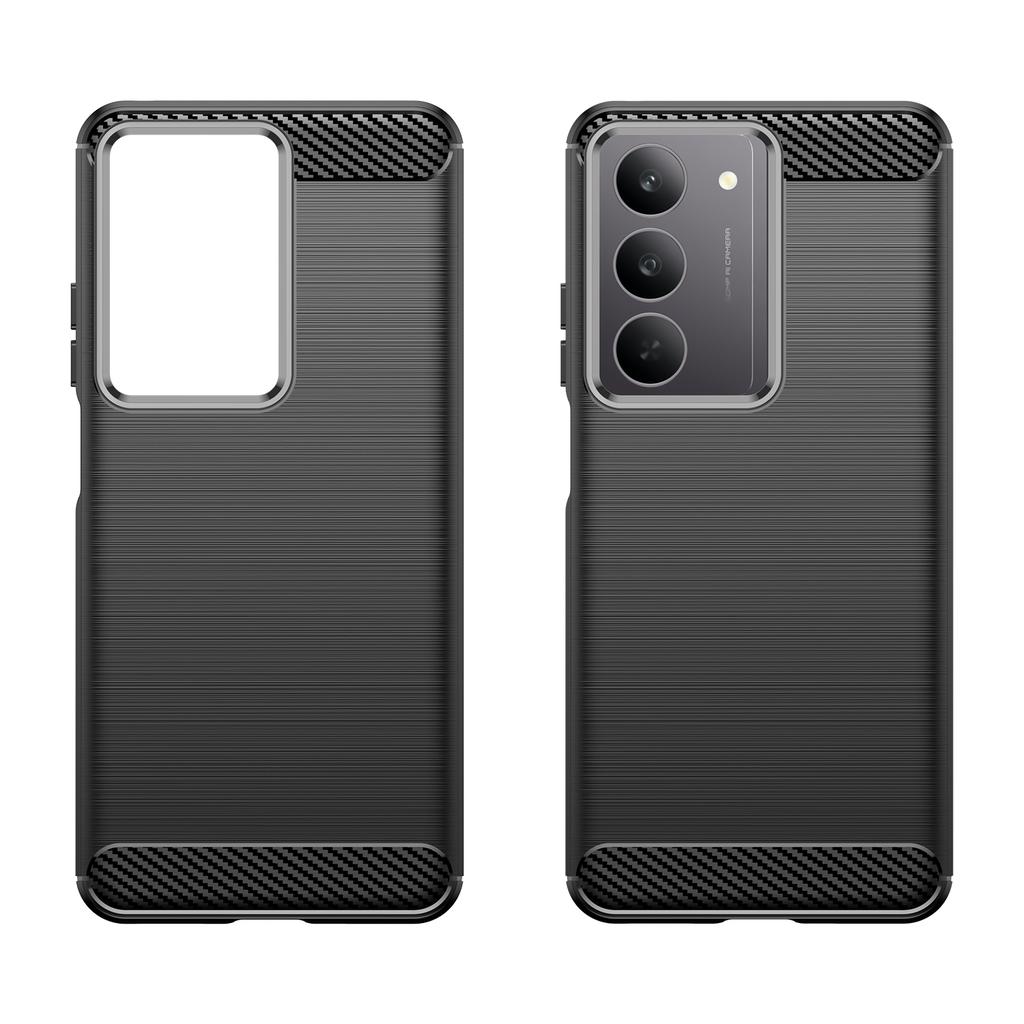 Pro Realme C75 4G/V60 Pro 5G/C75x Pouzdro Ochranný Kryt na Telefon Textura Uhlíkových Vláken Broušený