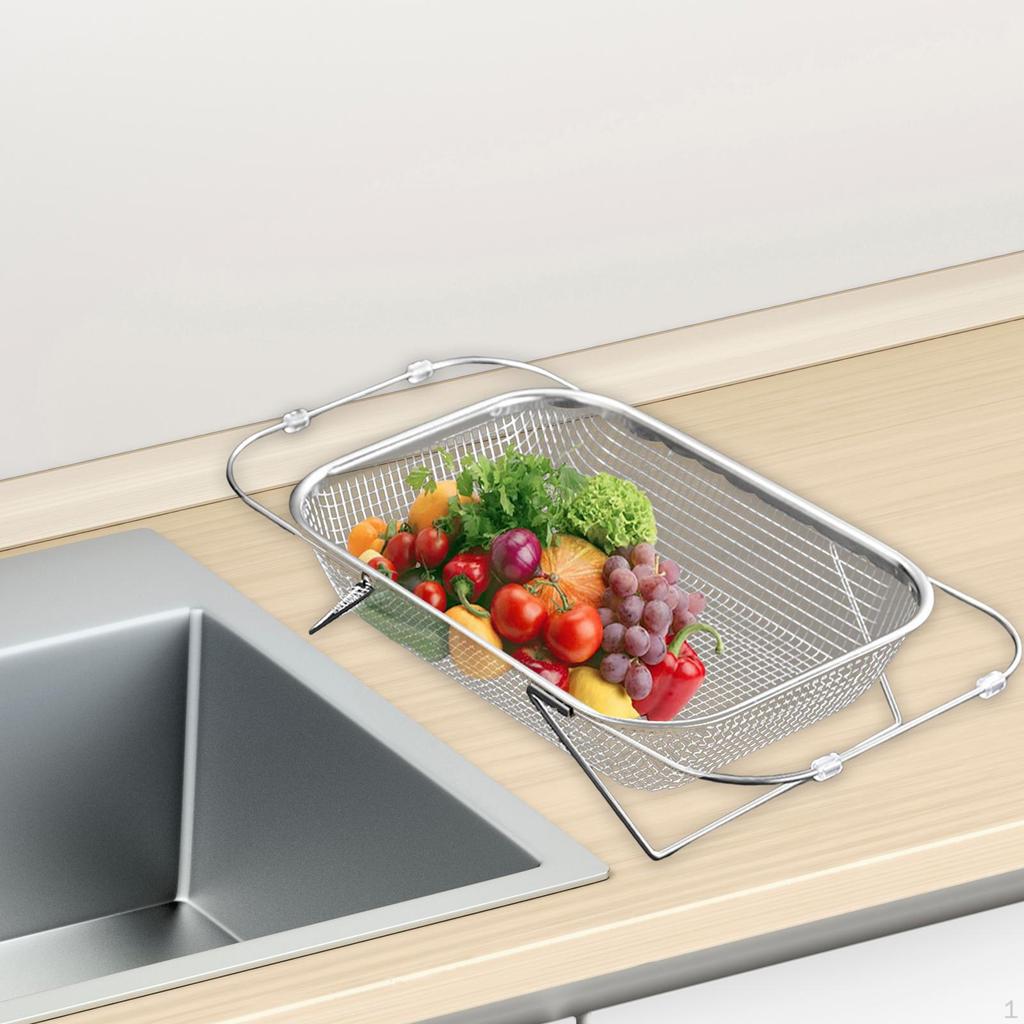 Adjustable Drain Rack for Kitchen Sink to Hold Utensils And Strain Food